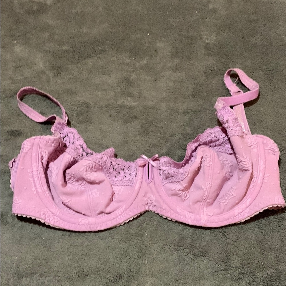 Elegant Purple Lace Bra